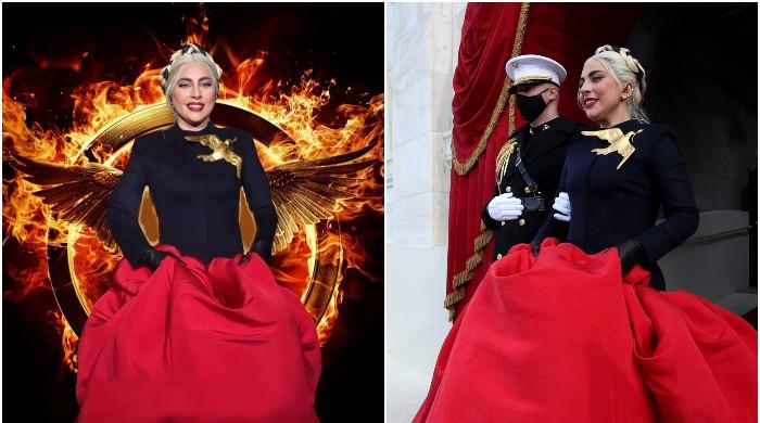 Lady Gaga Hunger Games outfit