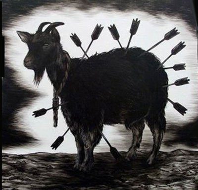 Scapegoat with arrows
