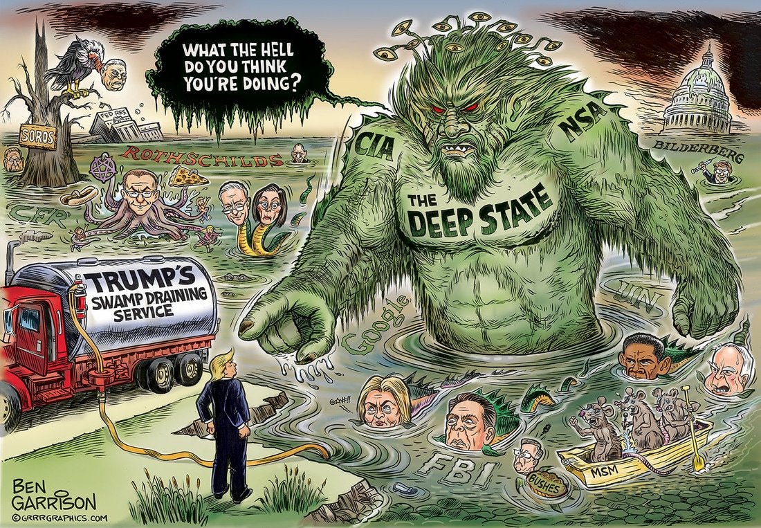 Trump draining the DC swamp comic